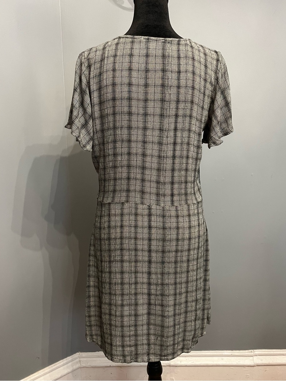 American Eagle Lightweight Plaid Mini Dress, size XS - Picture 3 of 6